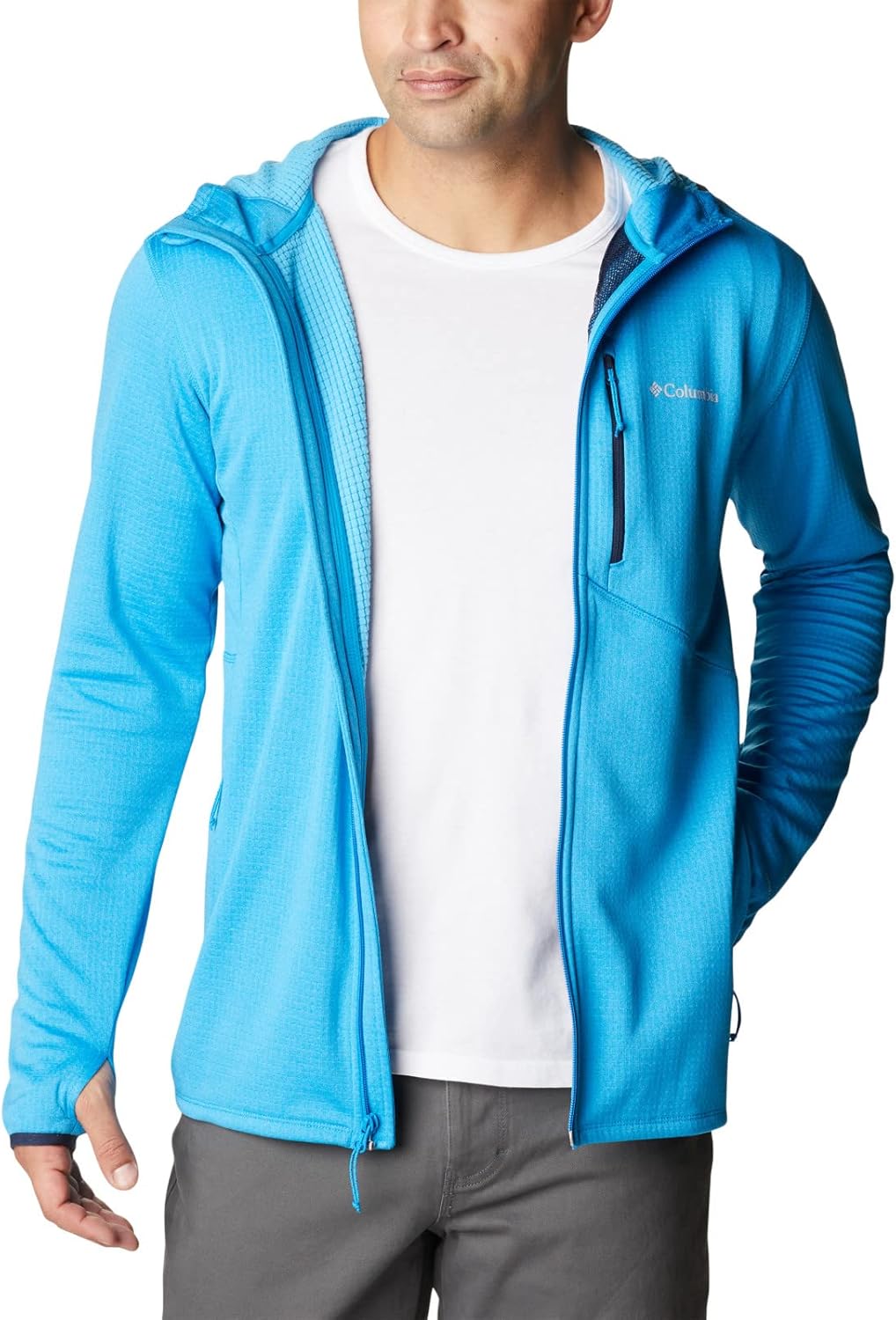 Columbia Men's Park View Fleece Full Zip Hoodie, Compass Blue Heather, XX-Large - Image 8