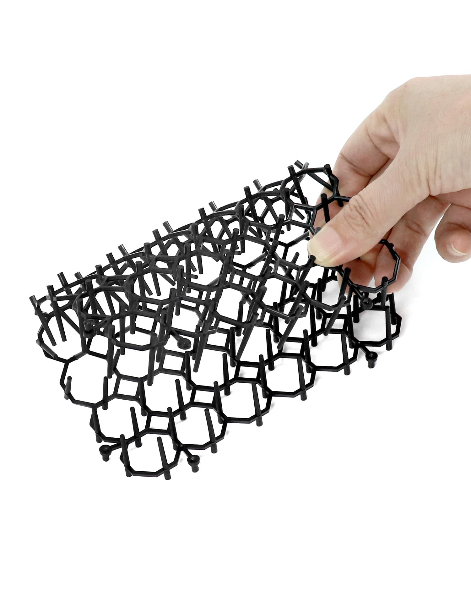 QWORK® Zestaw 12 mat odstraszających koty z kołkami i krawatami - 15 cm x 20 cm - Cierniowa siatka barierowa dla zwierząt do pokojowego odstraszania kotów i innych zwierząt