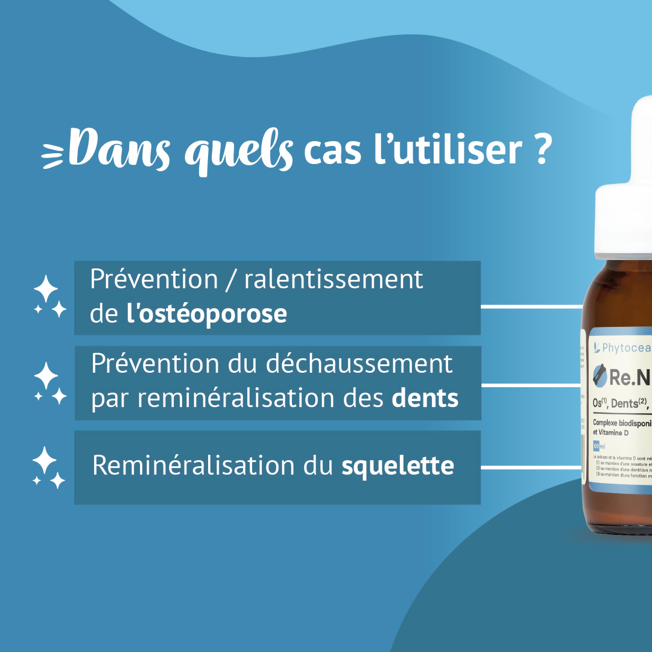 Complément Alimentaire Articulations, Os, Dents, Muscles, Ostéoporose | Poudre de Nacre, Calcium, Cure de Vitamine D3 | Multivitamines Naturelles |Complement Végétal | Fabriqué en France