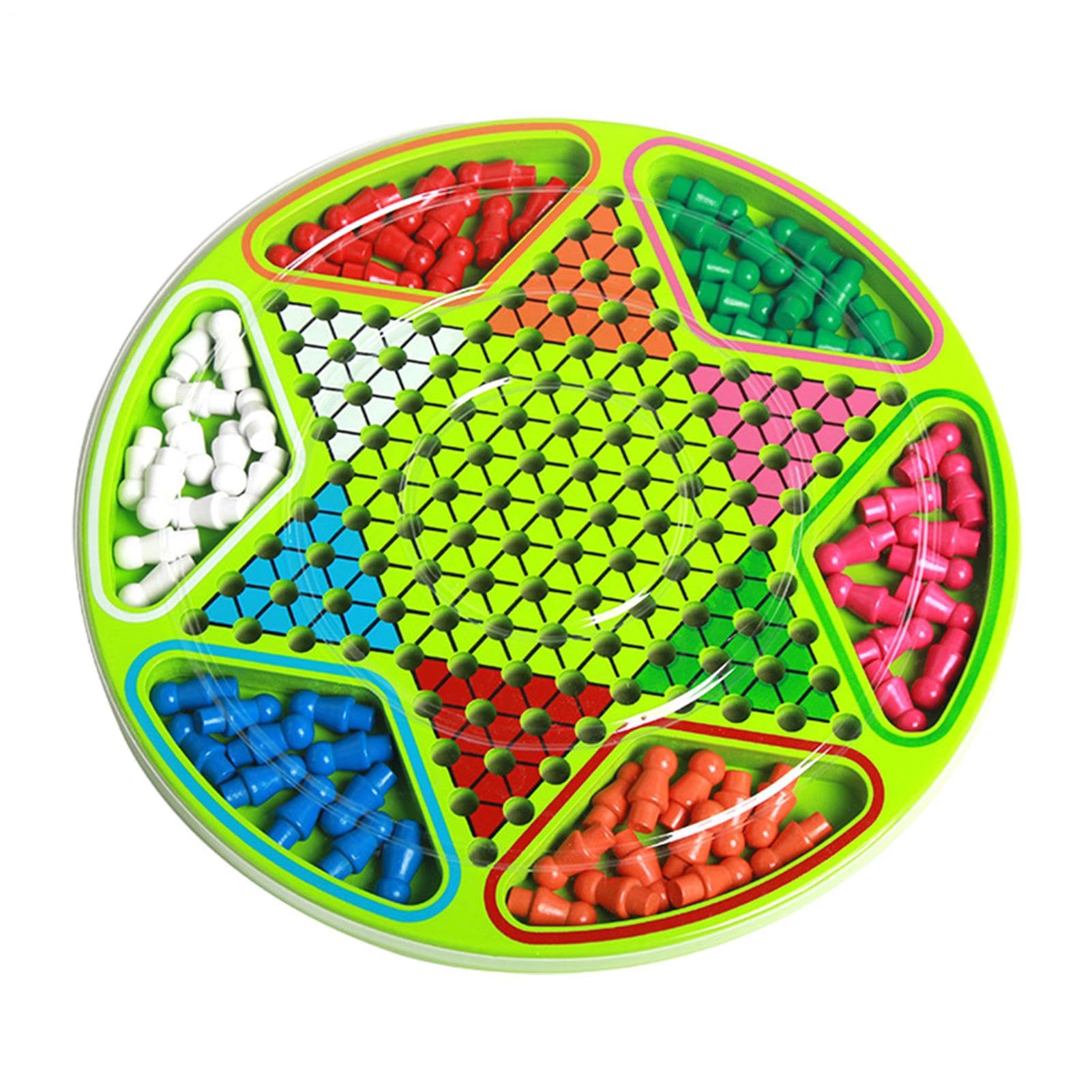 Il della Dama Giochi da Tavolo Educativi con Forma Esagonale | Set di da Tavolo per Dama e Scacchi con Perline Colorate in Legno per Adulti, Celebrazione, Viaggio, Scuola, Casa