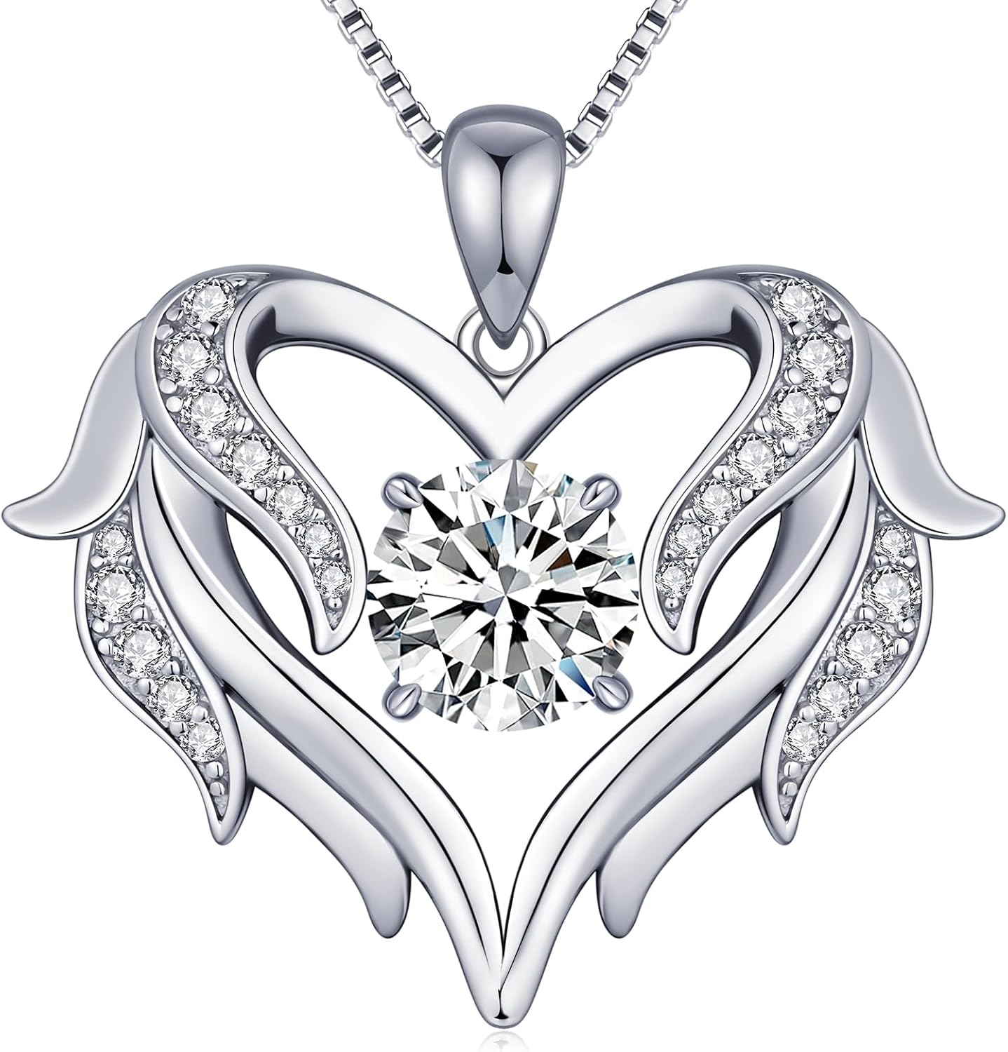 1-3 Carat Moissanite Heart Necklace for Women, 925 Sterling Silver Moissanite Pendant Necklace, Anniversary Present for Her, Birthday Gift for Wife, Diamond Jewelry Present for Girlfriend, Mom, Daughter