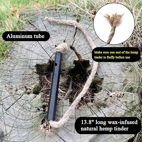 Miniatura 4 de Kit de iniciación de fuego de pedernal y acero, varillas de ferro, herramienta de supervivencia de arranque de incendios de magnesio para camping,