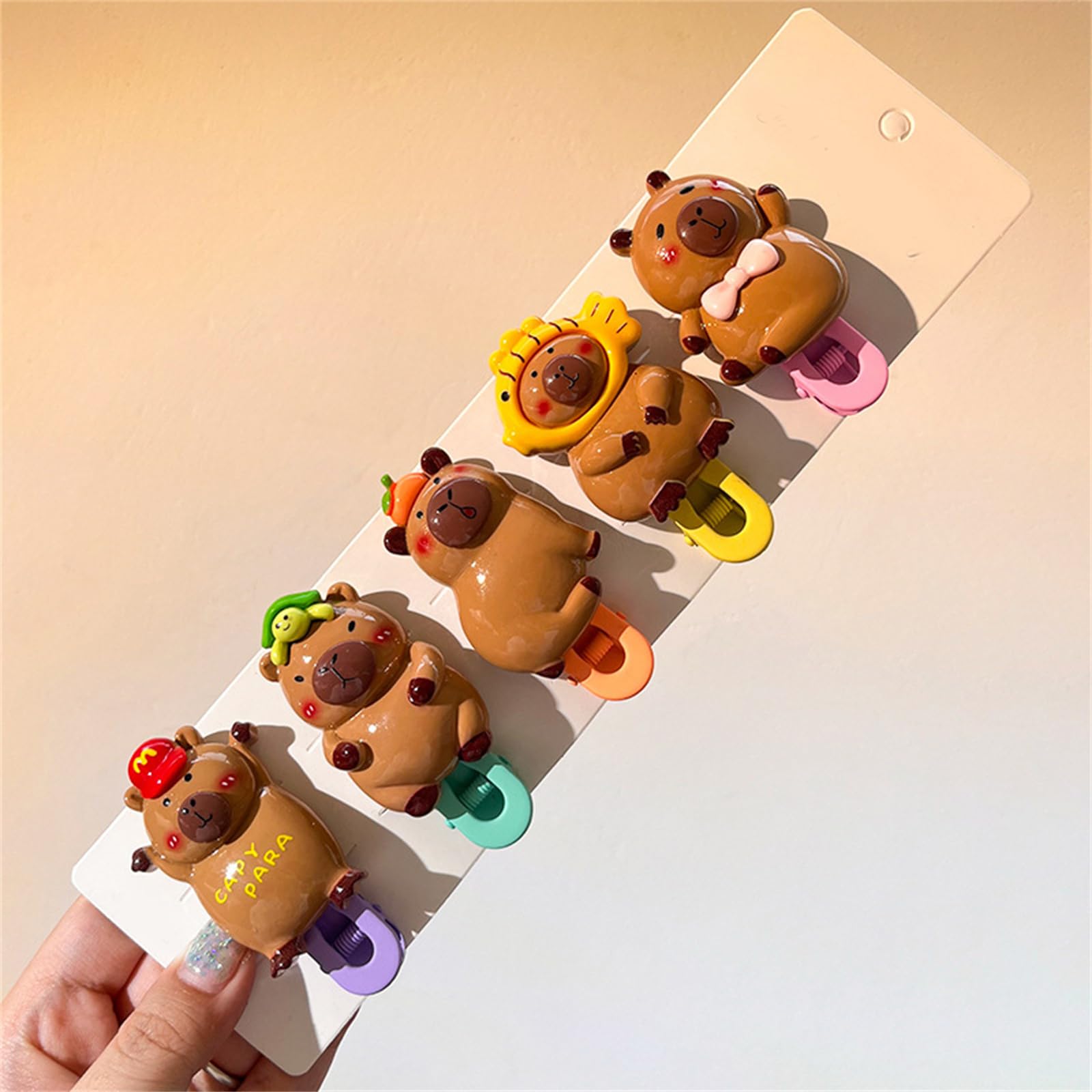 Capybara Haarspange – Niedliches Stofftier-Design Für Mädchen & Frauen, Rutschfester Clip Für Duschhaube, Reisen & Parties