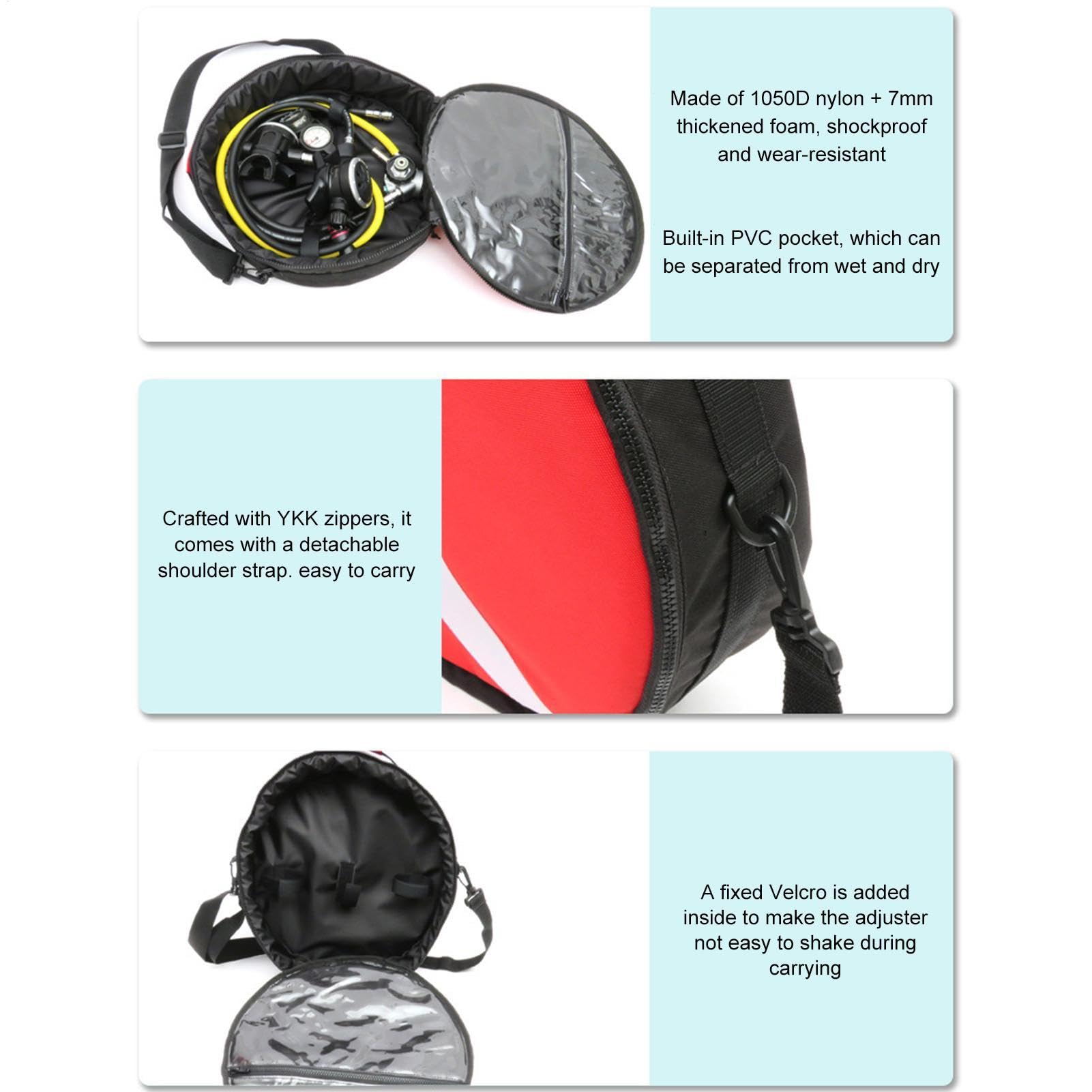 Bolsa de buceo de snorkel, Bolsa de Regulador de Regulador de buceo de