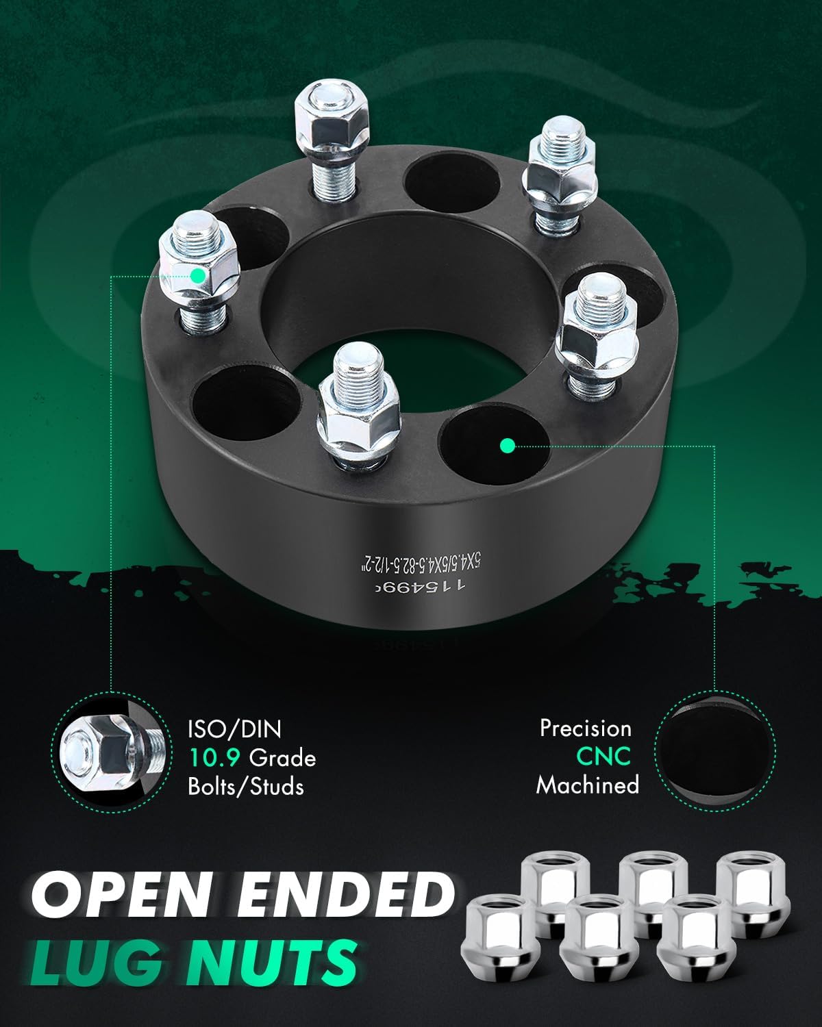 SCITOO 2Pcs Wheel Spacers 2 inch 5x4.5 Bore 82.5mm Studs 1/2 5 Lug Wheel Spacers Adapters Fit for for Ford Explorer for Ford for Mustang for Ford Edge for Ford Ranger for Ford Crown Victoria