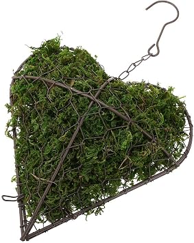 Indoor Hanging Planter Holder, Heart Shape Succulent Flower Pot Decor Basket, Wire Wreath Frame Hanger Basket for Indoor Outdoor Decor#1