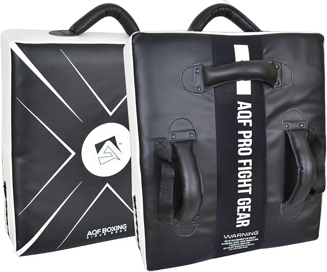 AQF MMA Kick Strike Shield Curved Muay Thai Training Pad Focus Target Kick Boxing Punching Mitts (THIS IS SOLD AS SINGLE ITEM)