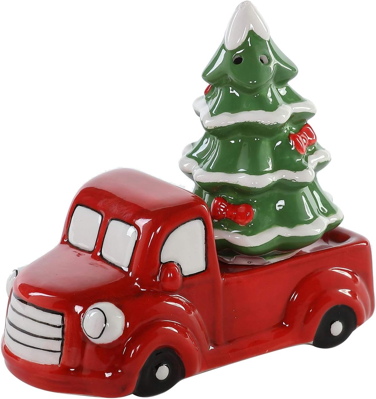 Red Holiday Cheap Sale Start Truck With Christmas Tree Salt And Set Shaker Pepper