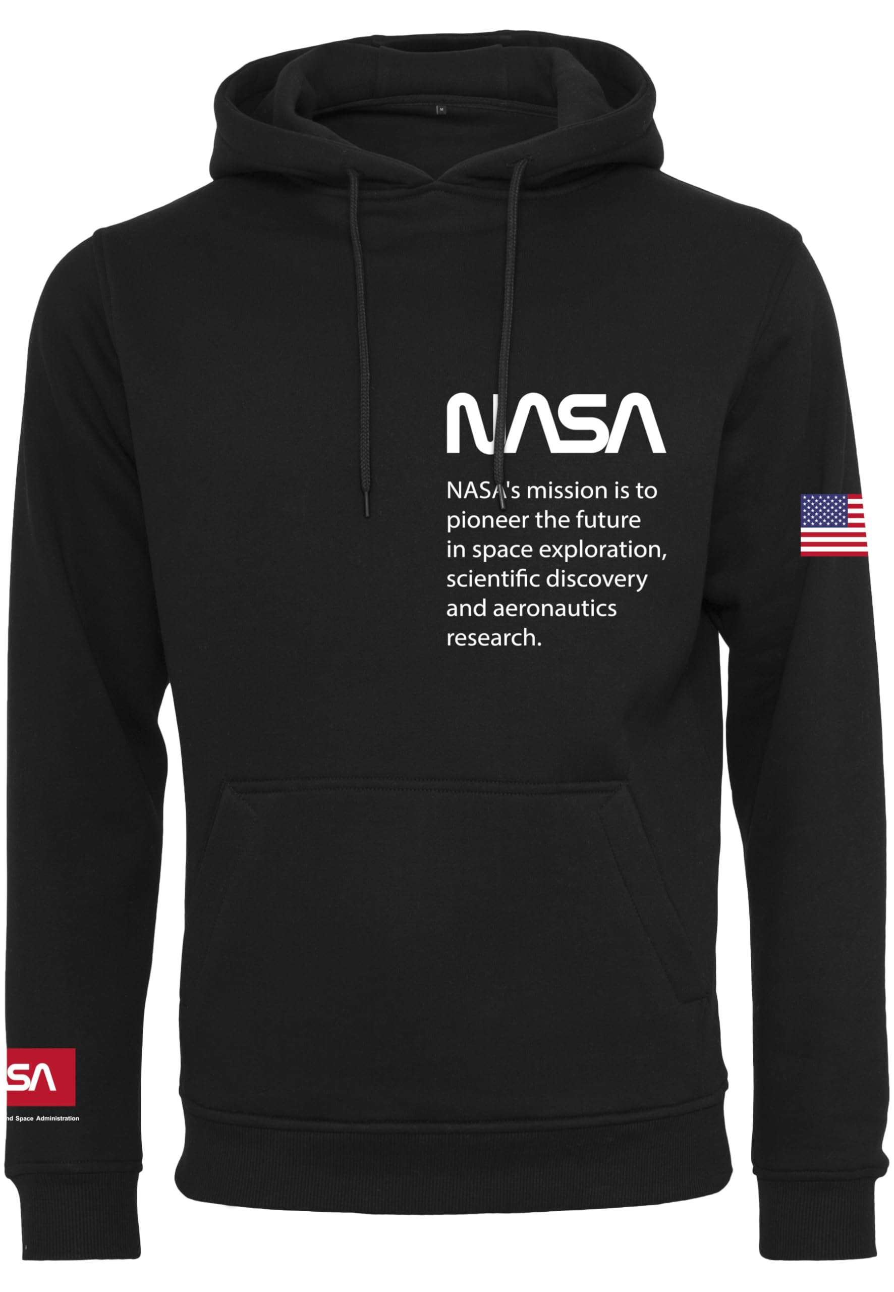 Mister Tee Herren NASA Definition Hoody Kapuzenpullover, Black, M