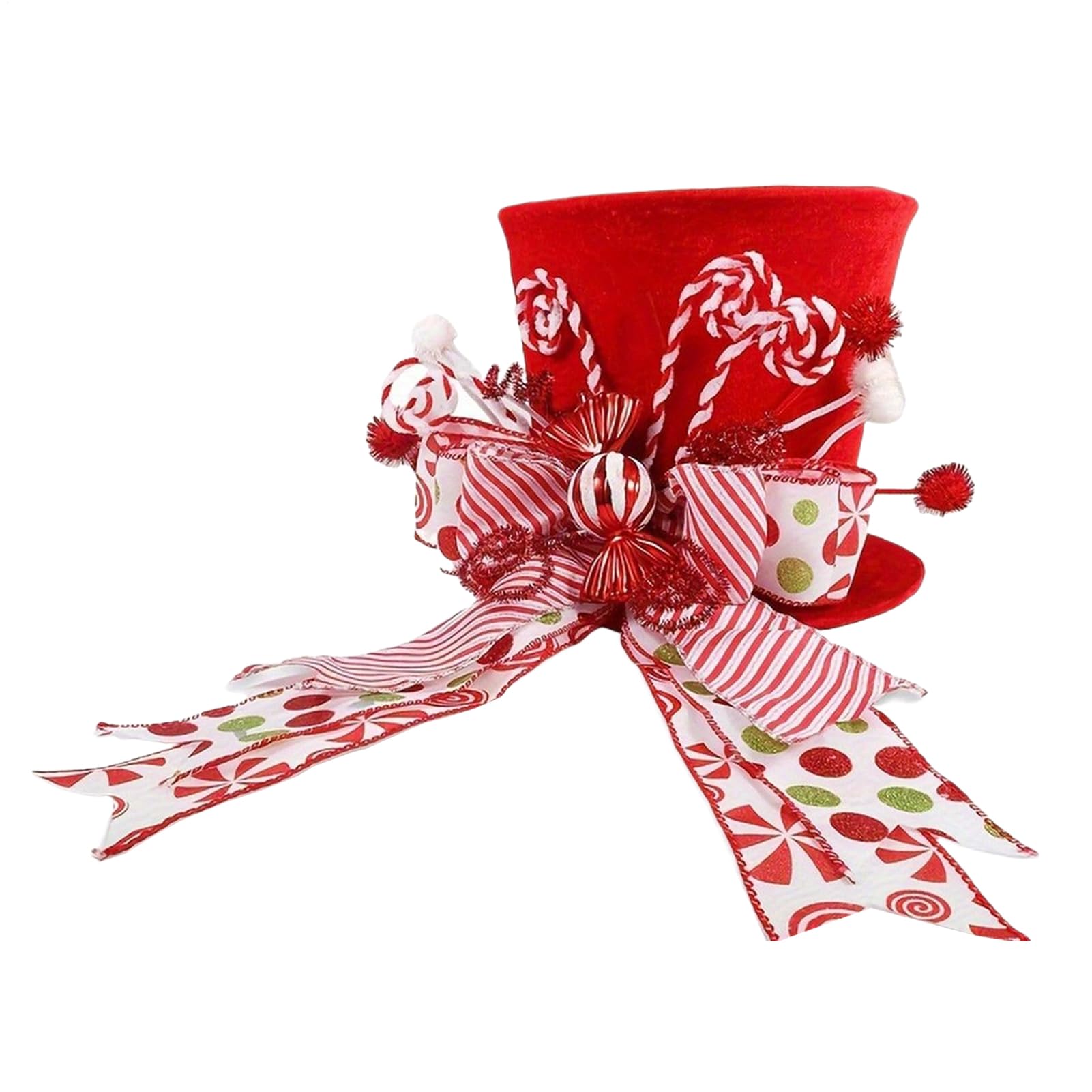 Estrella para árbol de navidad con cintas y lazos decorativos solemnes