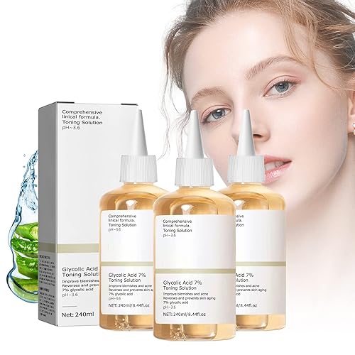 Ácido glicólico ordinario, ácido glicólico 7% tonificante solución de rejuvenecimiento para aclarar, ácido hialurónico ordinario, solución de