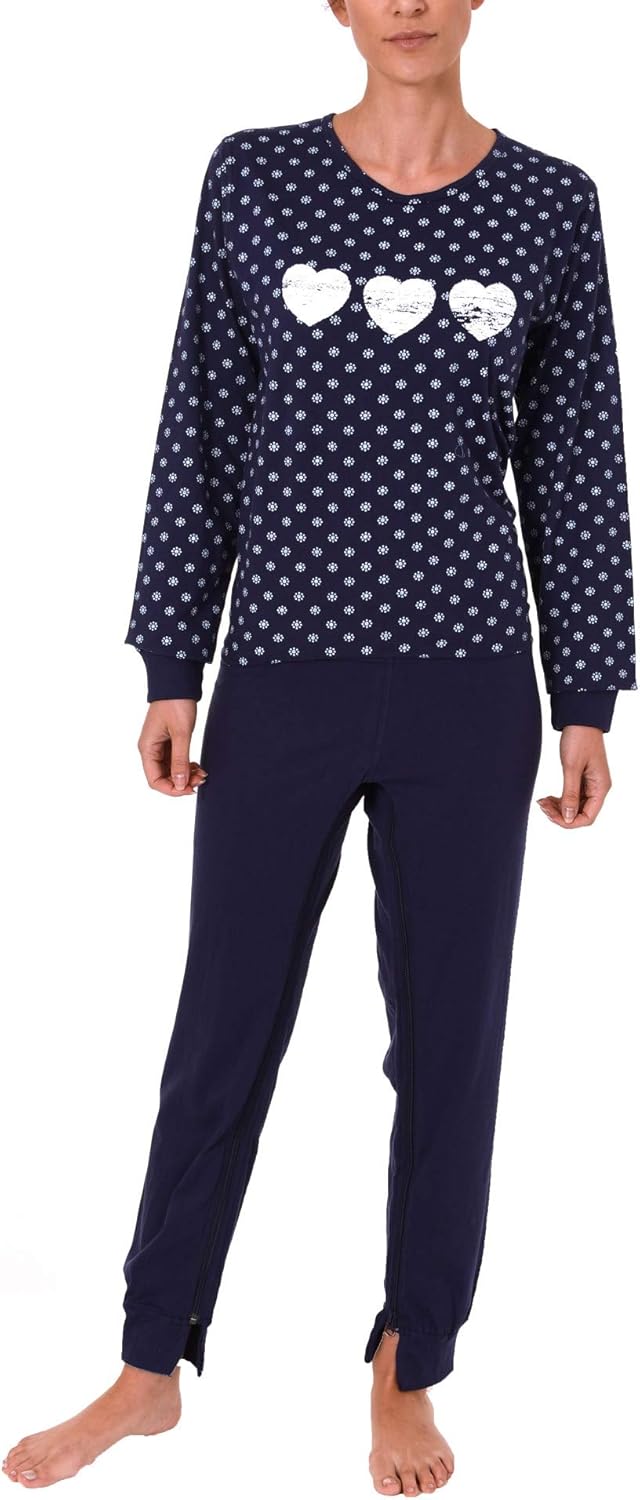 Normann Care Ladies Alzheimer's Clothing Nursing Jumpsuit Pajama with Zipper on Back and Legs