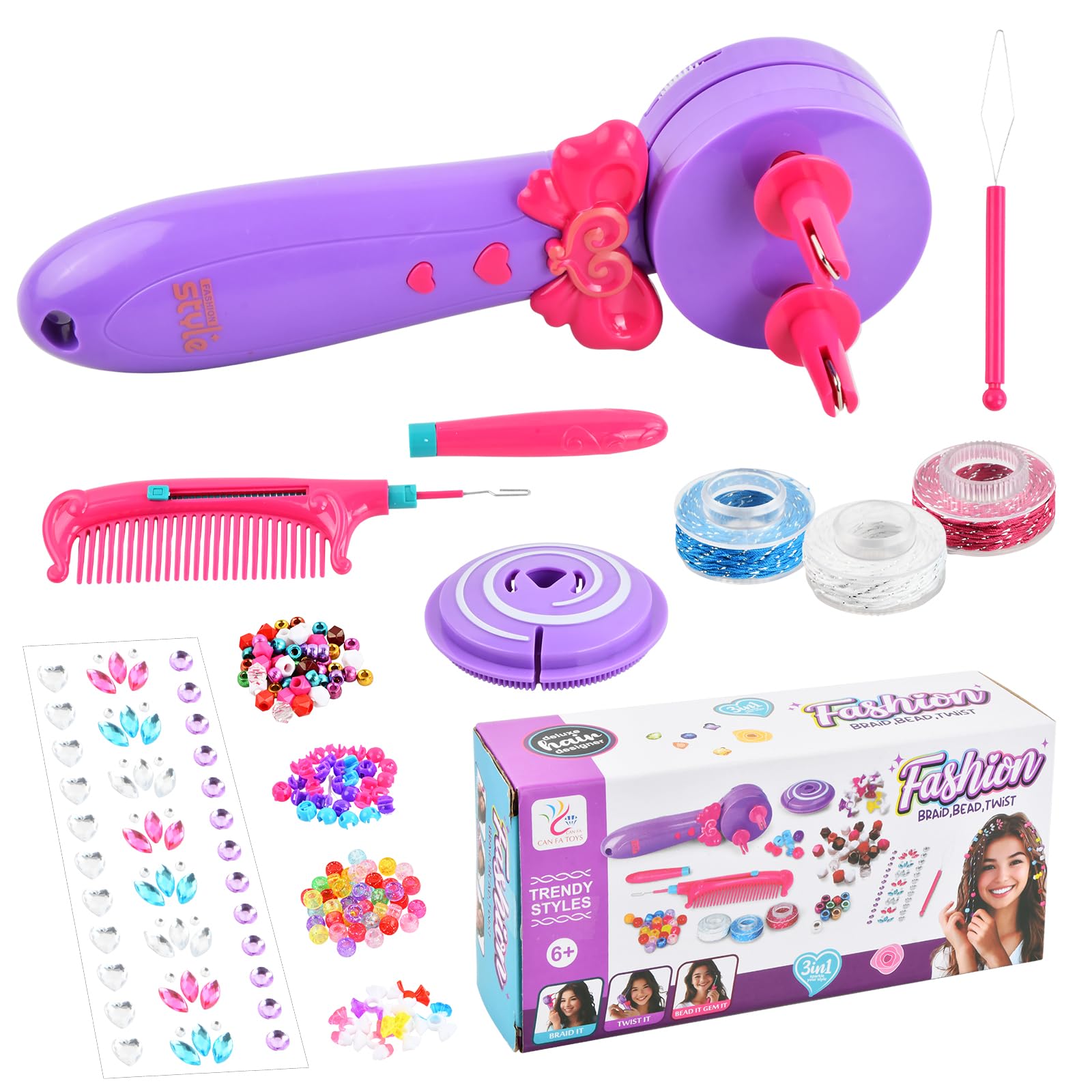 Trenzadora Automática de Cabello, Trenzador para Niñas, Máquina de Trenzado, Herramienta de Peinado DIY
