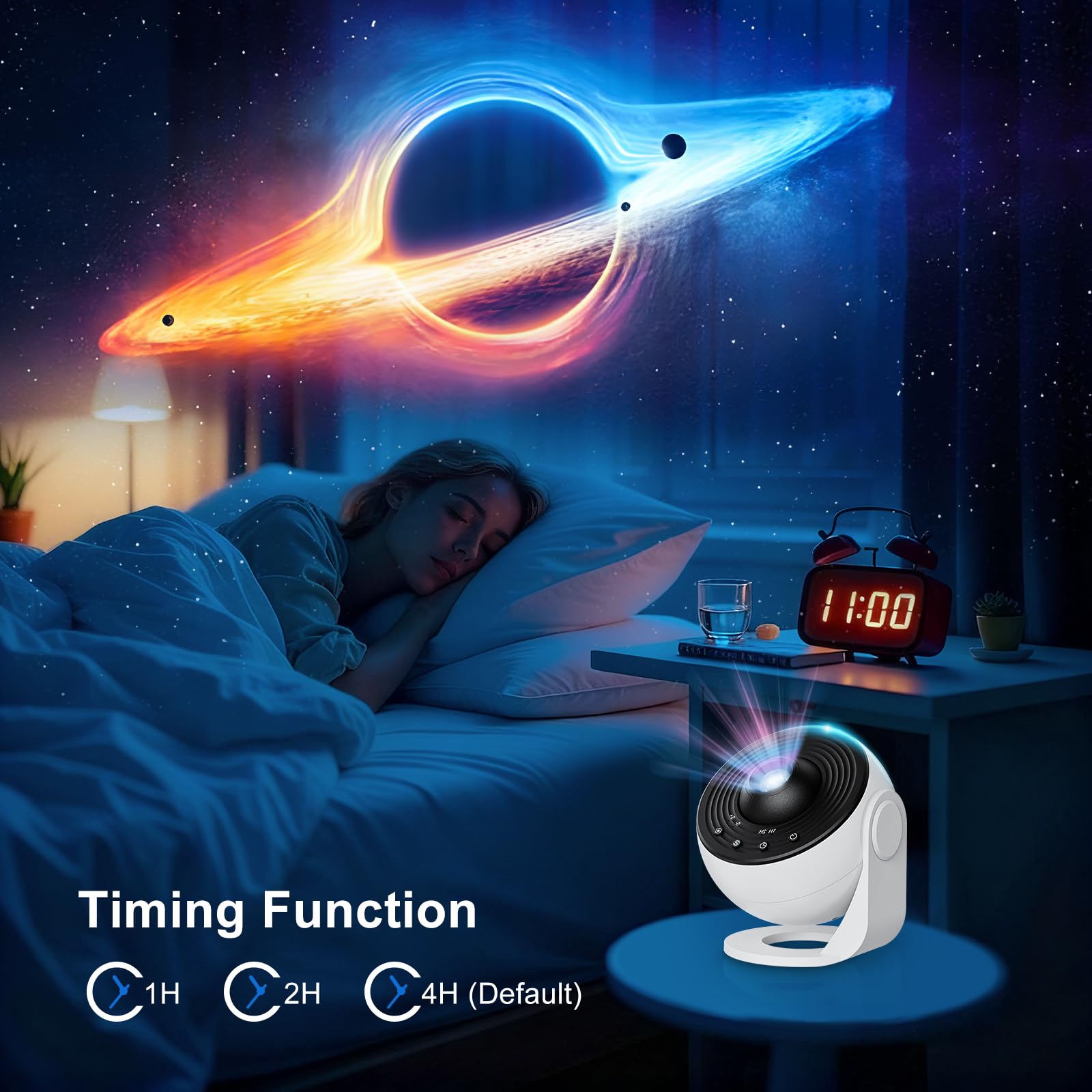 Sternenhimmel projektor, 13 in 1 Galaxy Projector, astronaut projektor mit Timer, Planetarium Projector für Room Decor, Sternenprojektor Weihnachtsgeschenke für Kinder Erwachsene-Weiß