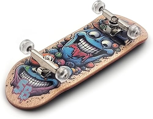 Miniatura 2 de SPITBOARDS Diapasón de 1.260 x 3.780 in, montaje completo de madera, 5 capas, camiones plateados con bujes y tuercas, ruedas de rodamiento CNC