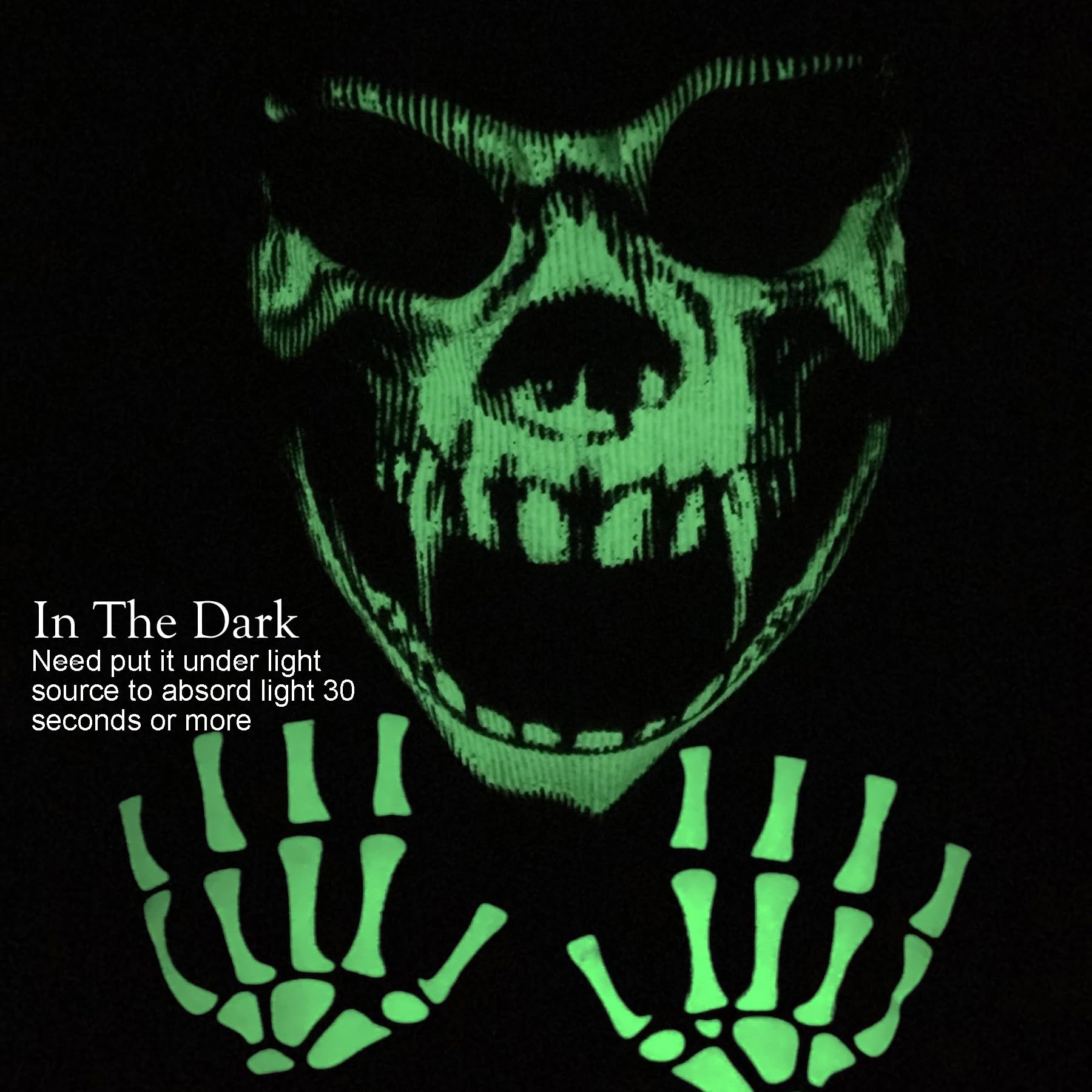 SGHE Skeleton Skull Halloween Balaclava Cap Face Mask With Gloves Glow in The Dark for Gift Game Cosplay Costume Cycling Outdoor Sporting Camping Hiking Warm - Image 2