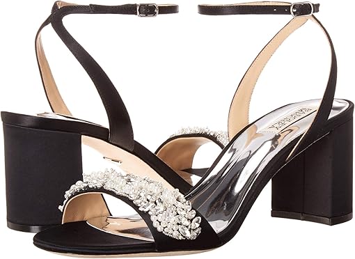 black heels with pearls on them