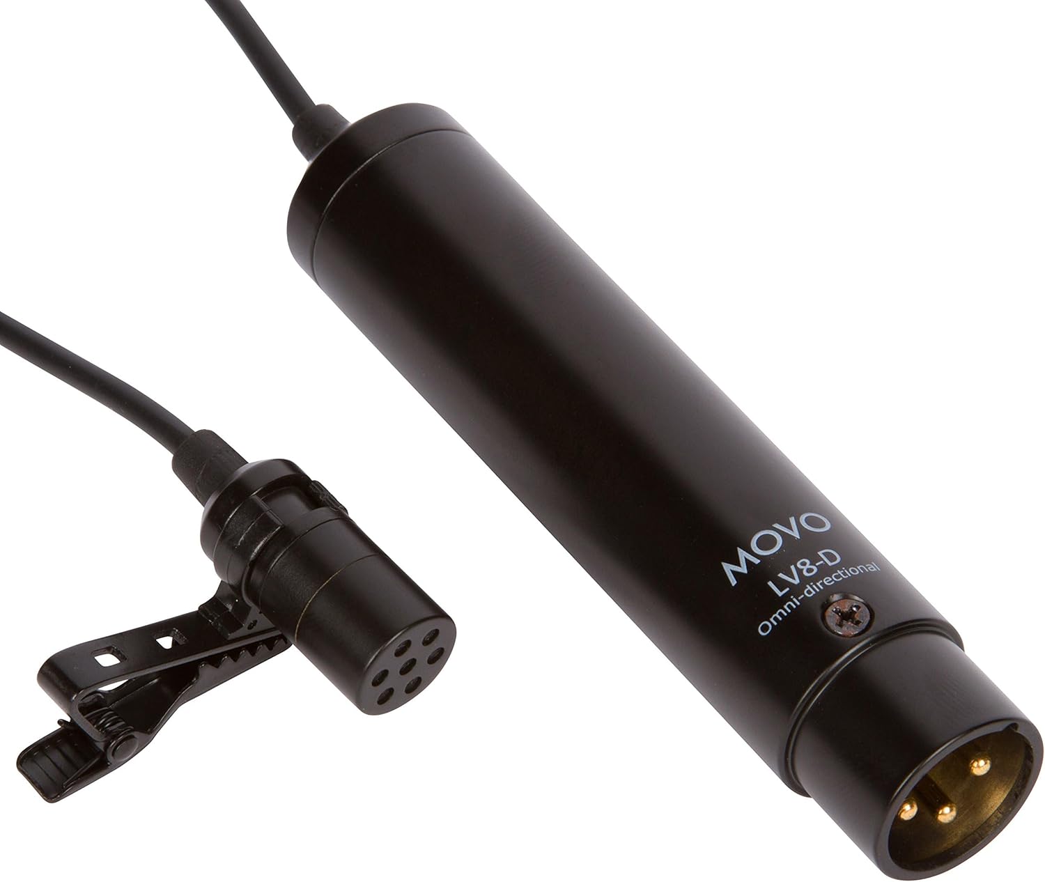 Movo LV8-D Broadcast-Quality XLR Lavalier Omni-Directional Wired Microphone with 12mm Mic Capsule for Accurate Voice Recording – Kit Includes Lapel Clip, Case and Windscreen Movo LV8-D Broadcast-Quality XLR Lavalier Omni-Directional Wired Microphone with 12mm Mic Capsule for Accurate Voice Recording – Kit Includes Lapel Clip, Case and Windscreen