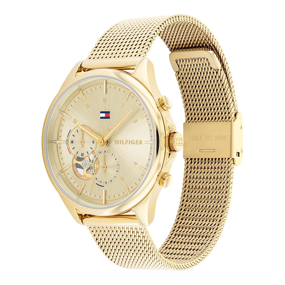 Tommy Hilfiger Multi Zifferblatt Quarz Uhr für Damen mit Edelstahlarmband