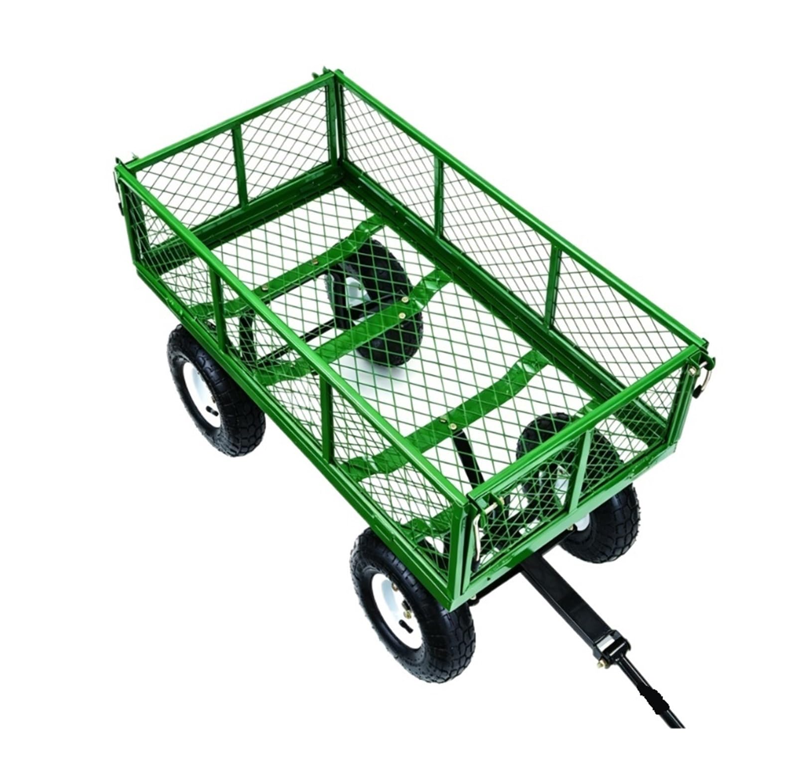 Chariot de Jardin Utilitaire, Chariot de décharge de Jardin Robuste avec côtés en Maille Amovibles, for pelouse de Plage et Cour brouette Jardin