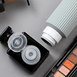 Mrsdry Travel Bottles for Toiletries, Large 6oz Travel Size Containers, BPA Free Leak Proof Tubs Refillable Liquid Accessories with Toiletry Bag for Cometic Shampoo and Lotion Soap (4 Pack)