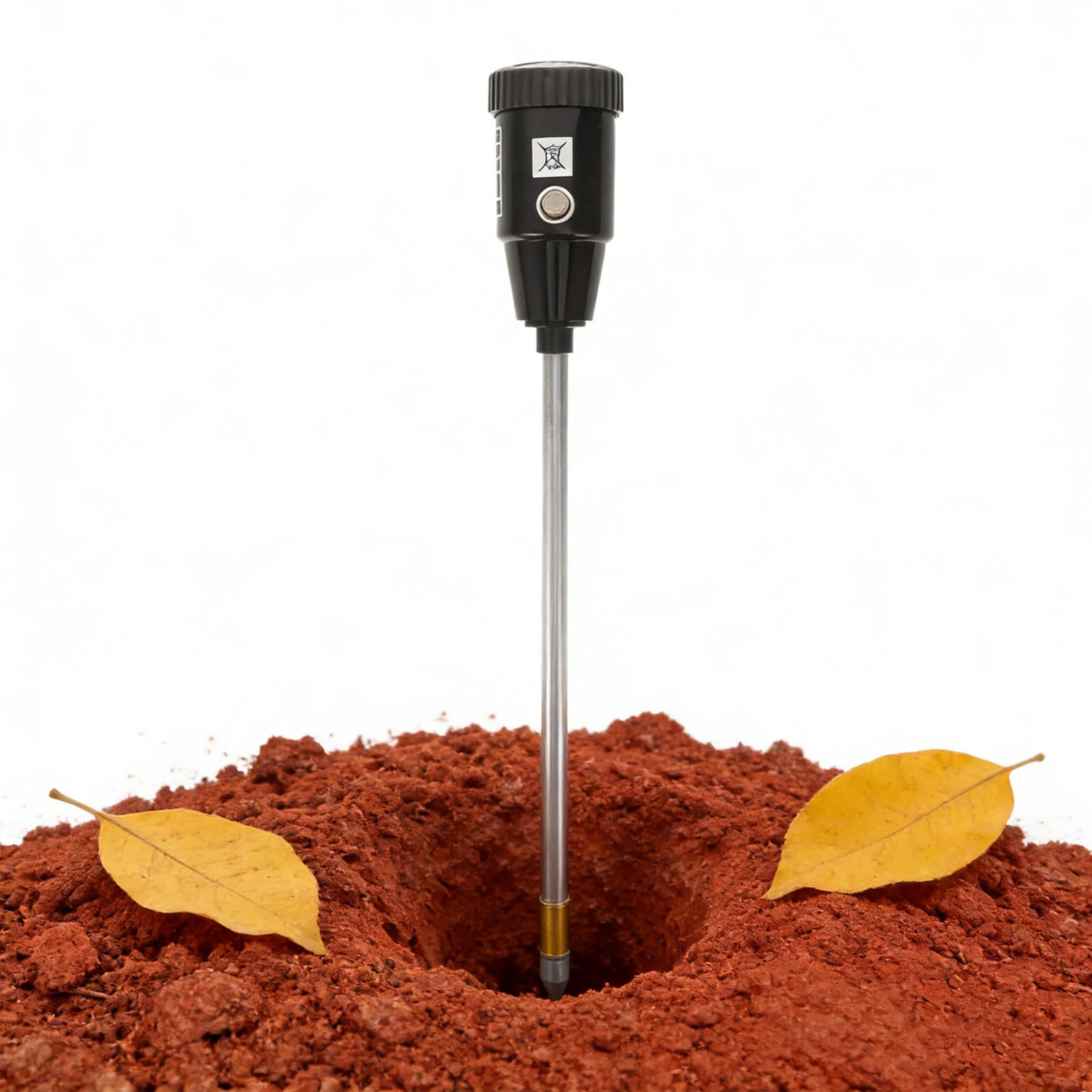 Medidor de Ph y Humedad del Suelo con Sonda de 30cm, Herramienta de Jardinería para Plantas y Cultivo en Jardín, Rápido y Preciso