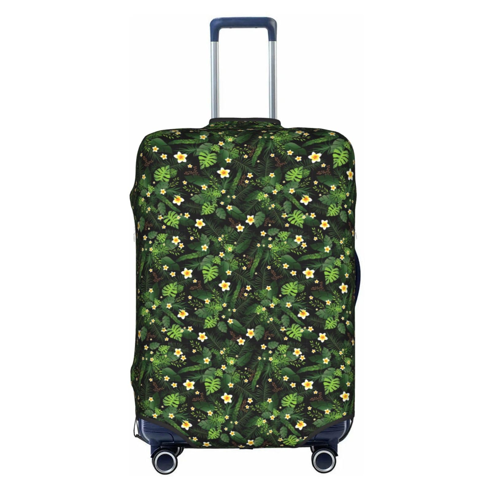 Housse de protection pour bagage imprimé hawaïen en polyester lavable blanc taille S - 8