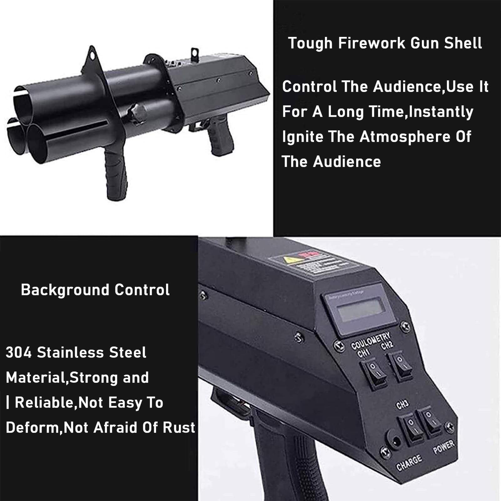 RayGenius Handheld Konfetti Launcher Kanone Mit Lichtern, FüR Party, Club, Hochzeit, Bar, Neujahr Und Geburtstag, Elektronische Konfetti Jet Maschine, Elektrische Konfetti Shooter