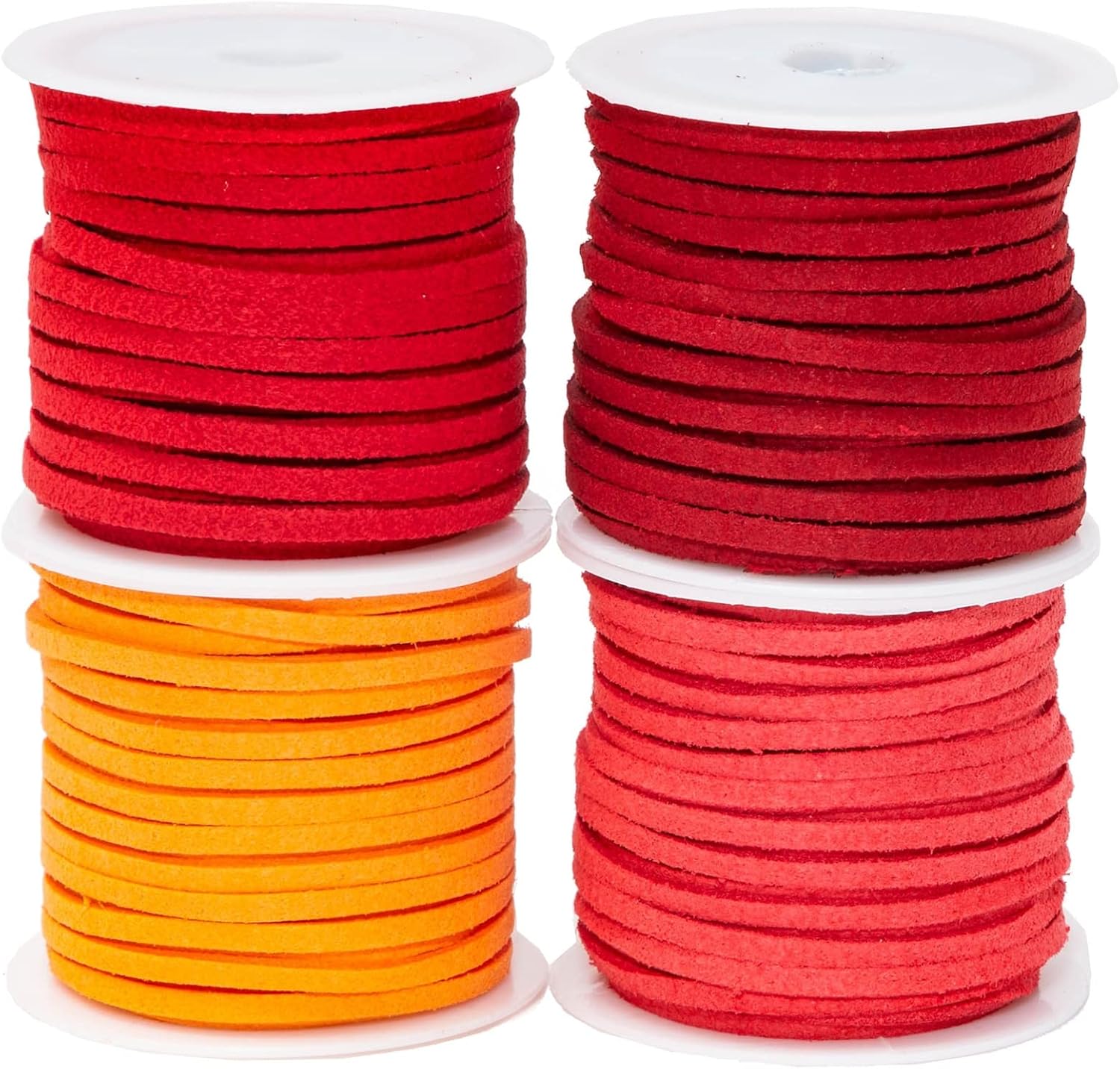 Bright Creations Faux Leather Lace - 30 Spools, 2.5mm x 165 yd, Multicolor - DIY Crafts & Beading - Lanyard String, Flat Vegan Cord & Bead Leather Cord