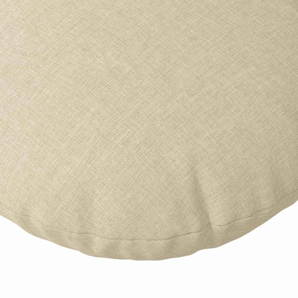 Set di 2 cuscini da pavimento, 80 x 80 x 29 cm, in tessuto, colore crema