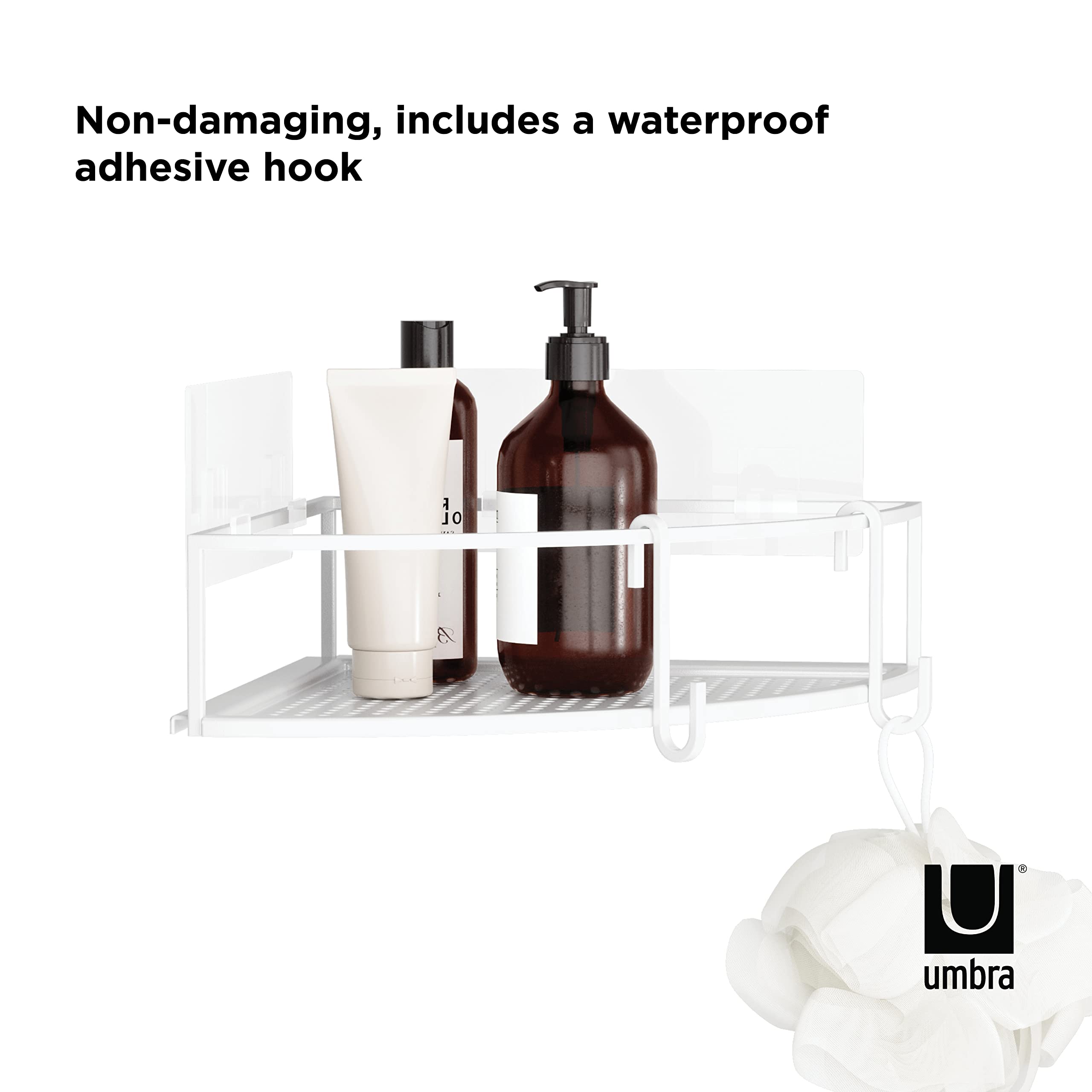 Umbra Cubiko Corner Bins, Set of 2, White