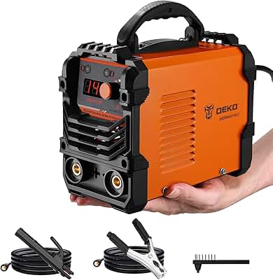 DEKO 140A 220V MMA ARC Soldador Inverter para Reparaciones en el Hogar,Maquina de Soldar de Metal, Bricolaje, Reparación de Bicicletas, Soldador Portátil para Soldadores