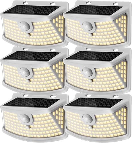 Miniatura 10 de Aootek - Luces solares con sensor de movimiento, 120 LED con reflector de luces, gran angular de 270°, impermeable IP65, para puerta delantera,