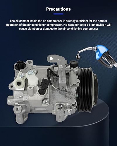 Miniatura 7 de ECCPP Compresor de AC con embrague 2012-2018 apto para Lexus ES350 3.5L CO 29042C compresor de CA