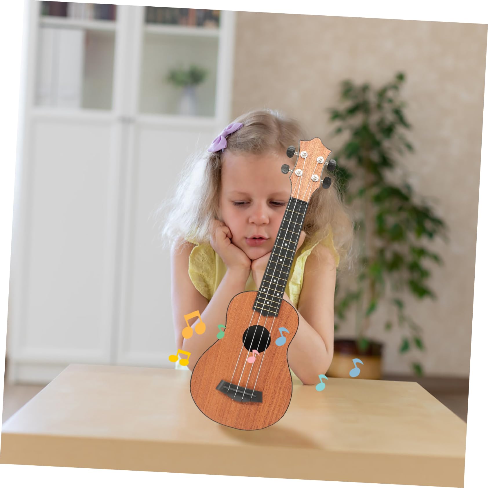 Yardwe Ukulele Soprano in Legno, Strumento Musicale a 4 Corde, per Ragazzo Ragazza, Studio e Pratica, per Principianti, 21 Pollici