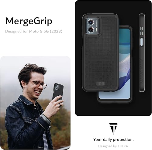 Miniatura 7 de TUDIA MergeGrip - Funda protectora diseñada para Motorola Moto G 5G 2023 XT-2313  prueba de caídas de grado militar a prueba de golpes, delgada, de