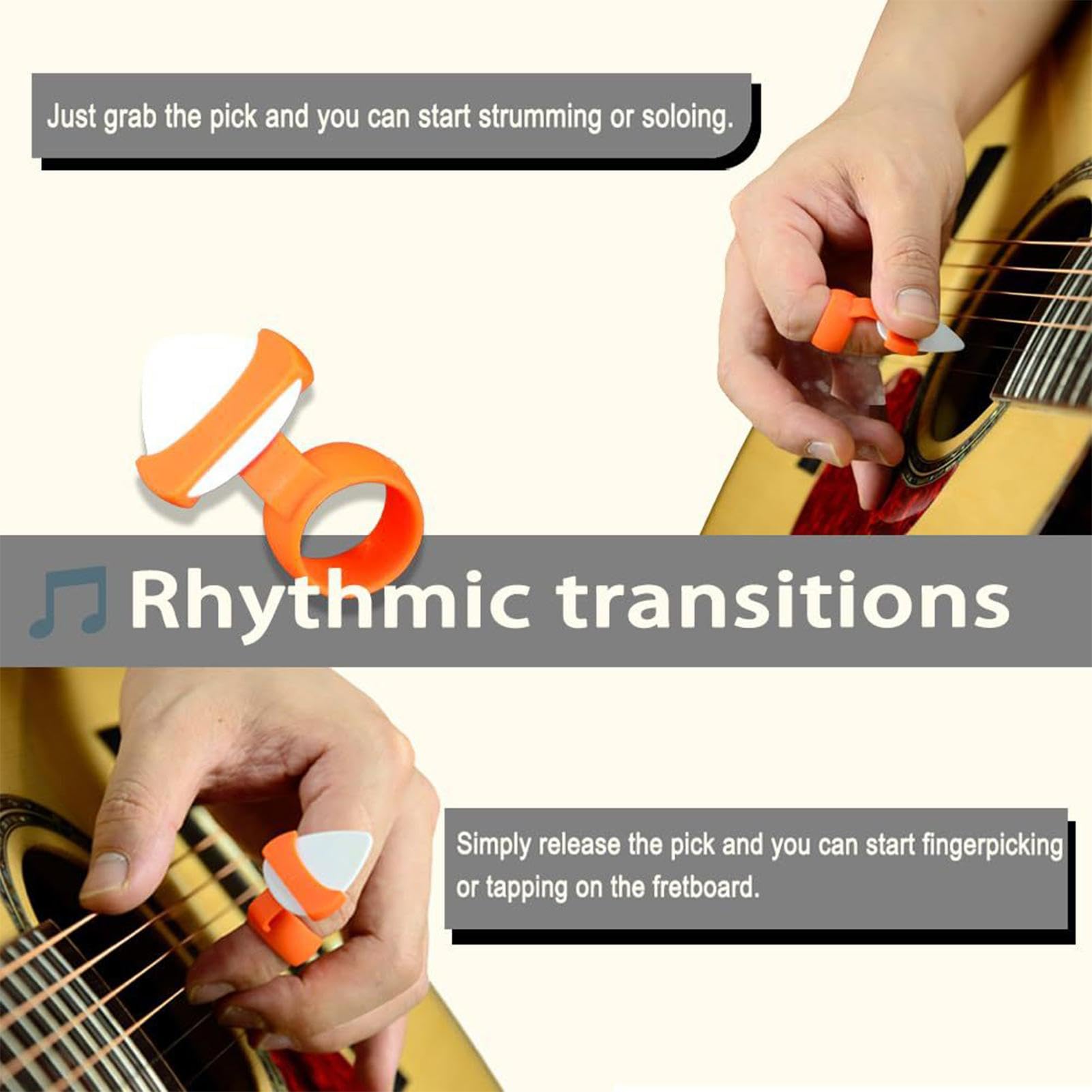 Amazon | Hopweik シリコンピックグリップ、ギターピックグリップ