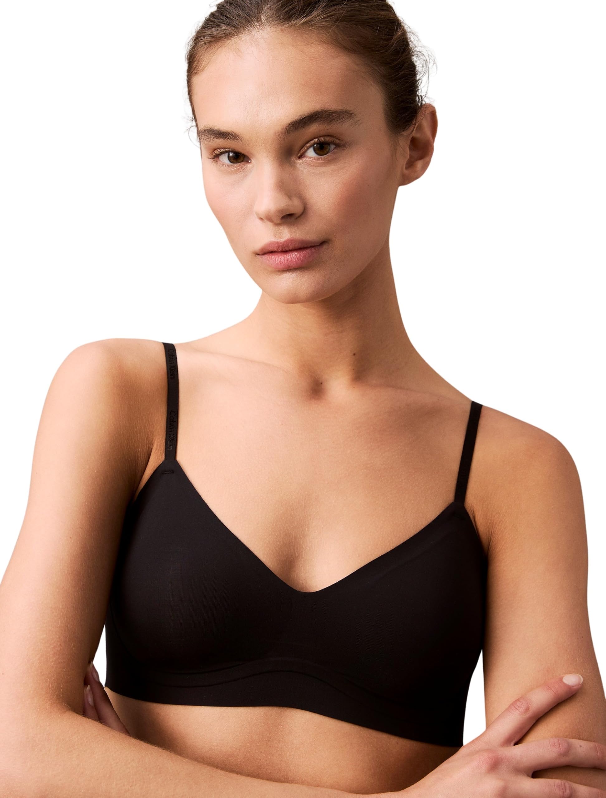 Calvin Klein Bralette da Donna Leggermente Foderata LV00QF7142UB1004 Bralette, Nero, L