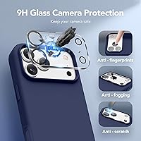 Vista 1256 de GONEZ Funda de silicona para iPhone 15 Pro Max, compatible con Magsafe, protector de cámara + protector de pantalla, forro de microfibra suave Negro