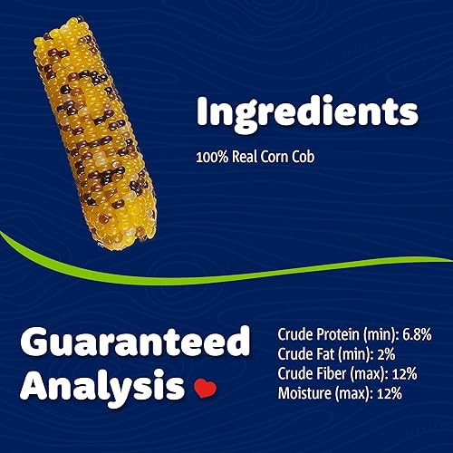 Miniatura 6 de Vitakraft Mini Pops Treat para animales pequeños 100 mazorca de maíz real apoya dientes saludables 1 libra