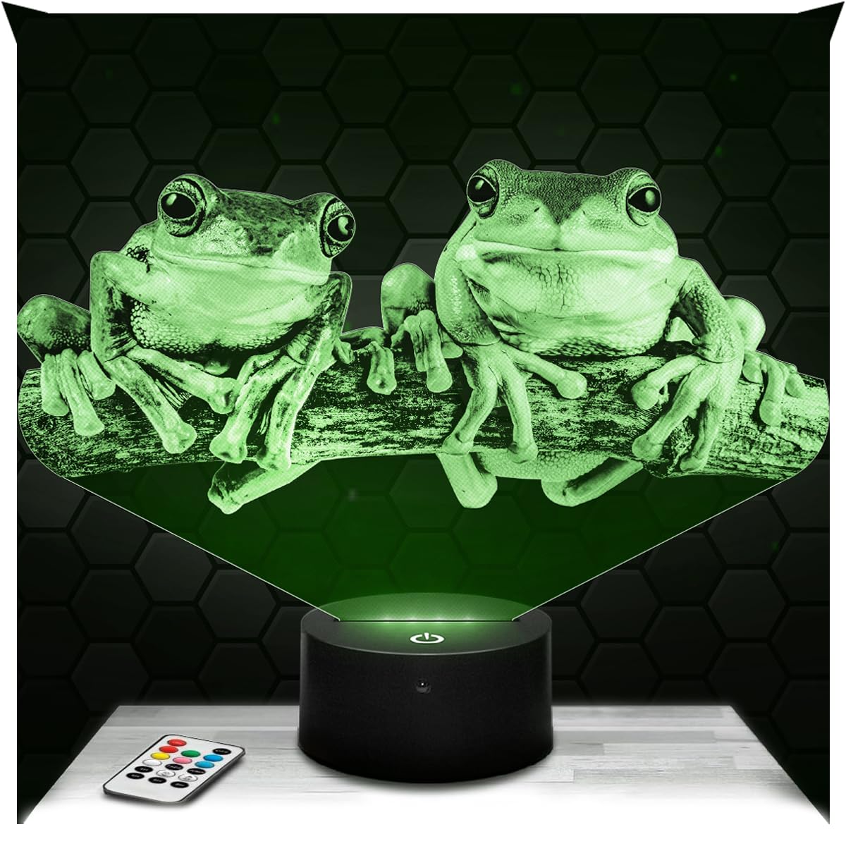 Lampada 3D LED Rana Con Telecomando, 16 Colori E Dimmerabile, Illusione Acrilica Per Camera Bambini, Regalo Compleanno - 5