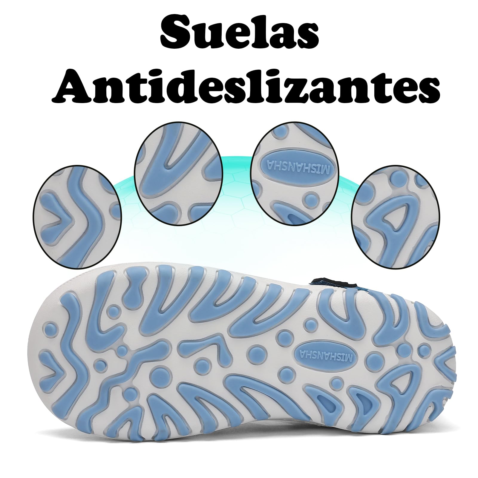 Mishansha Niños Sandalias Cerradas Trekking Verano Zapatos al Aire Libre Transpirable 24-38 EU
