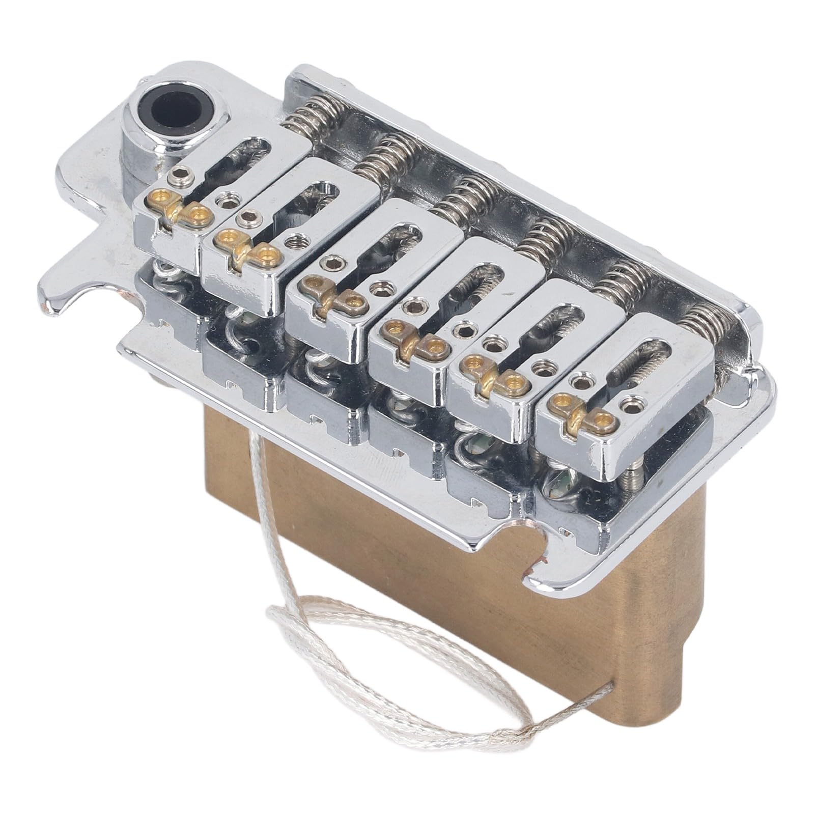 Fafeicy Akcesoria Gitarowe Mostek Tremolo Metalowy Mosiężny Blok 2-punktowa Gitara Elektryczna do Gitar