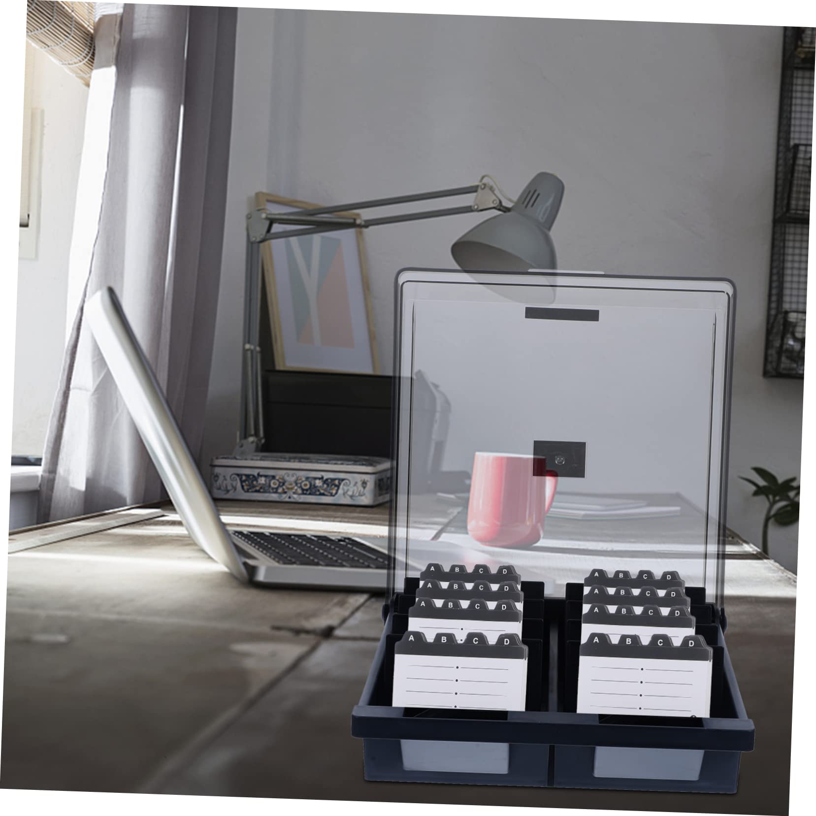 MAGICLULU Porta Biglietti da Visita in Abs Resistente 1000 Pezzi Protezione e Design Elegante per Ufficio