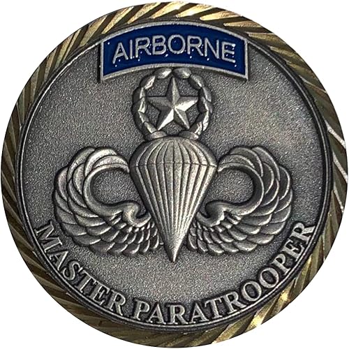 Moneda de desafío de paracaidista maestro aerotransportado del ejército de los Estados Unidos