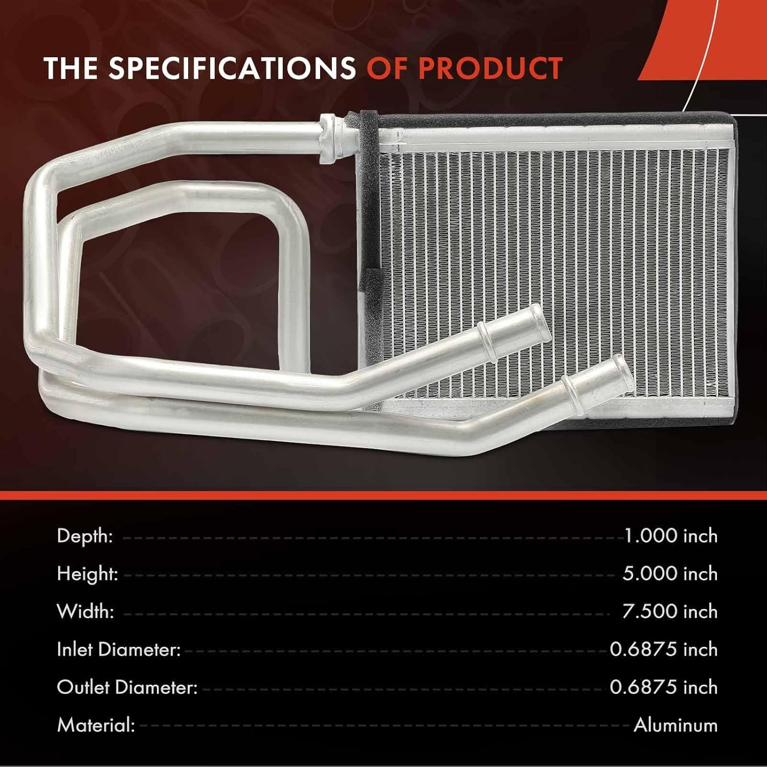 A-Premium HVAC Heater Core Compatible with Toyota Sequoia 2009-2022, Rear