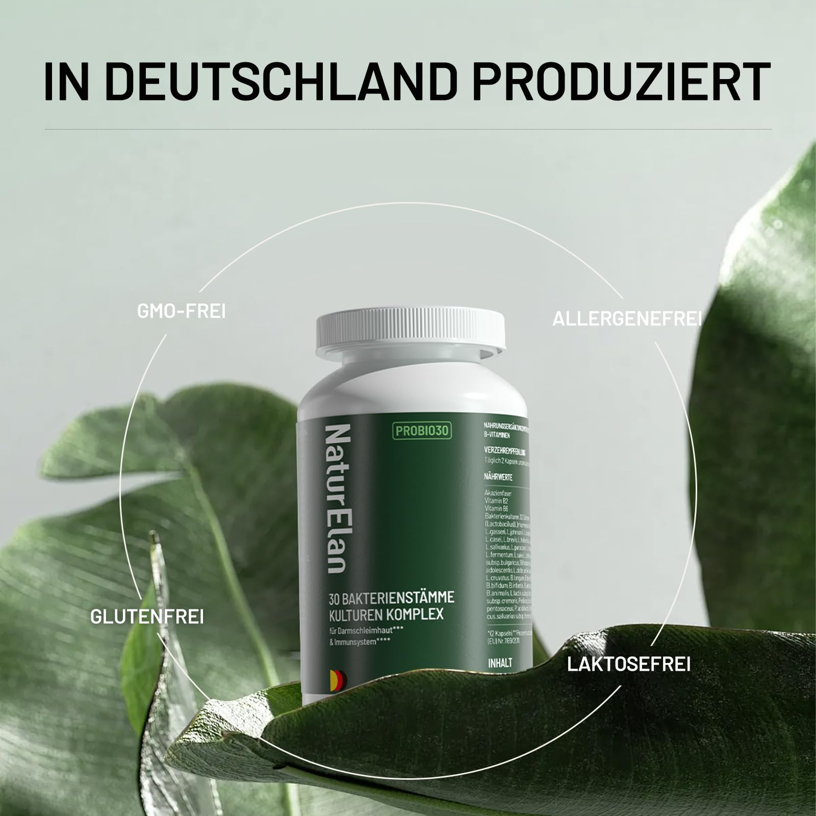 Probio PLUS Kulturen Komplex - 180 KAPSELN mit 30 Bakterienstämme, 20 Mrd. KBE/Tagesdosis, Magensaftresistent & Vegan, mit Vitamin B-Komplex, Lactobacillus und Bifidobakterien, Darmflora