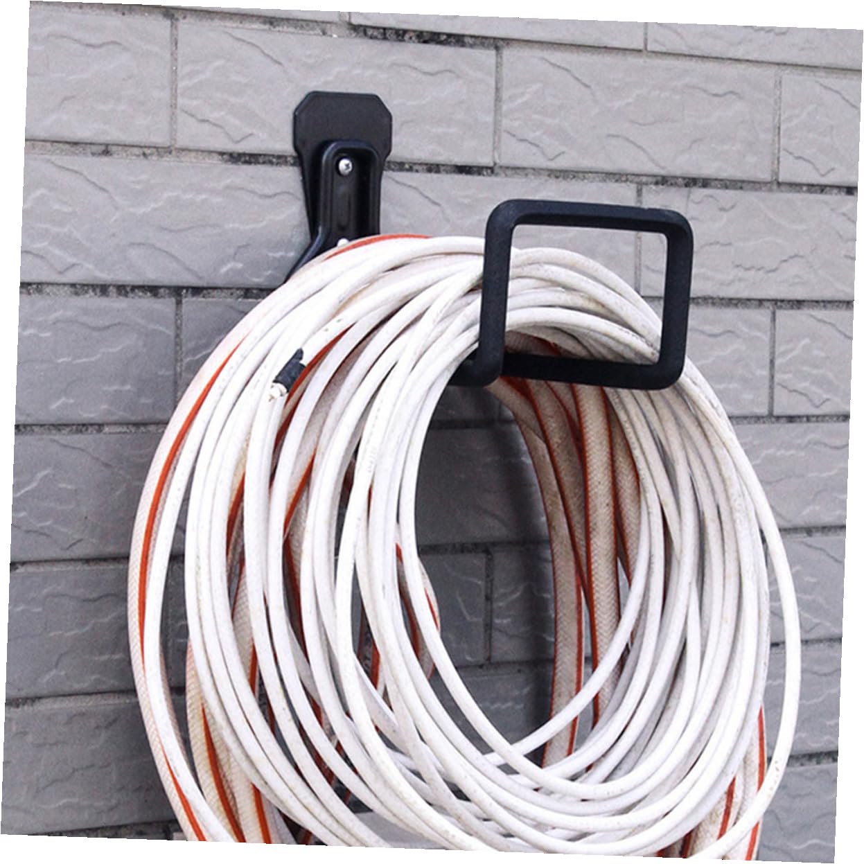 Toddmomy 2 Ganchos de Garaje para Colgar Herramientas y Cables de Extensión, Resistente Hierro Recubrimiento Plástico Negro, Fácil Instalación para Almacenamiento en Garaje