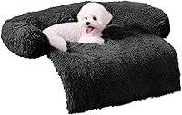 Vista 9 de HACHIKITTY Tapete calmante para sofá cama para mascotas, funda de sofá de felpa lavable, protector de muebles para perros y gatos, sofá cama
