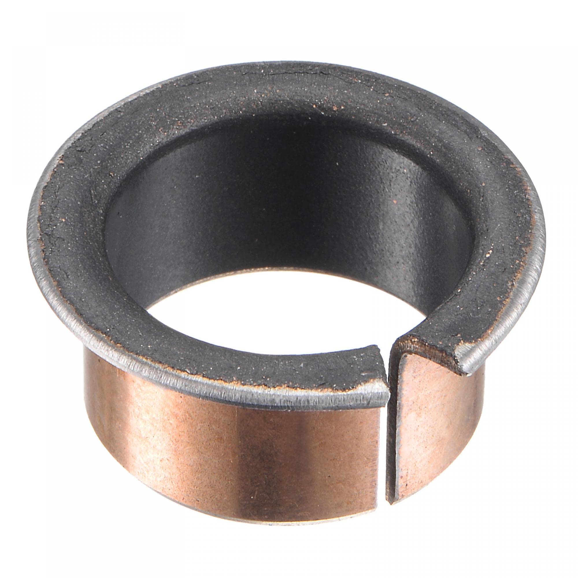 Uxcell Lot De 4 Roulements à Bride 10 Mm Alésage 16 Mm OD 20 Mm Longueur 22 Mm Diamètre De Bride 3 Mm Épaisseur De La Bride Bronze Fritté Bague Auto-lubrifiante 4